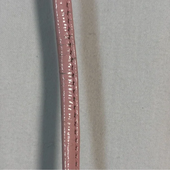 Vintage Original by Sharif Pink Leather‎ / Fur Crossbody Bag Purse with Tassel - Picture 7 of 11